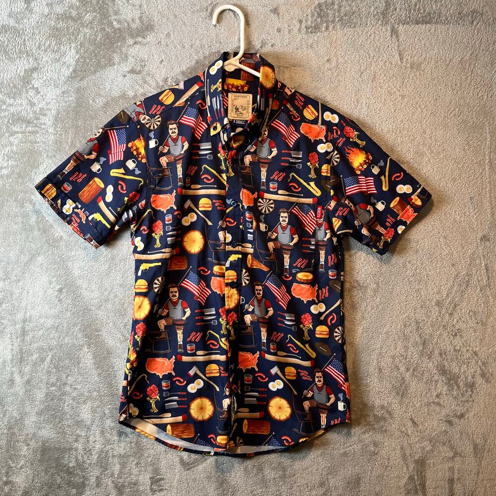 RSVLTS Breakfast Balls Men's Ron Swanson's Shirt of Greatness XS‎ Parks and Rec